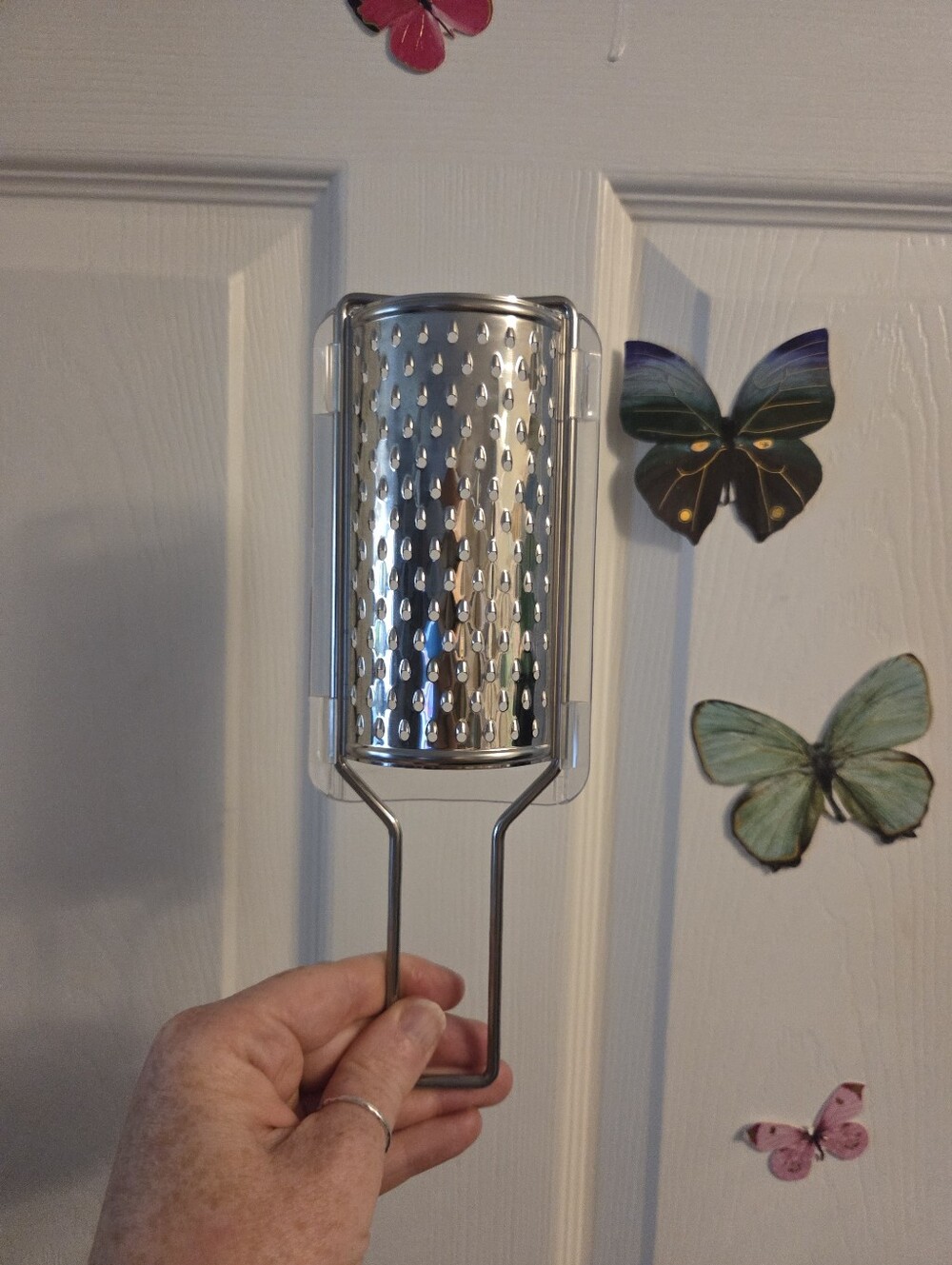 Stainless Steel Grater with Handle and Cover unused
